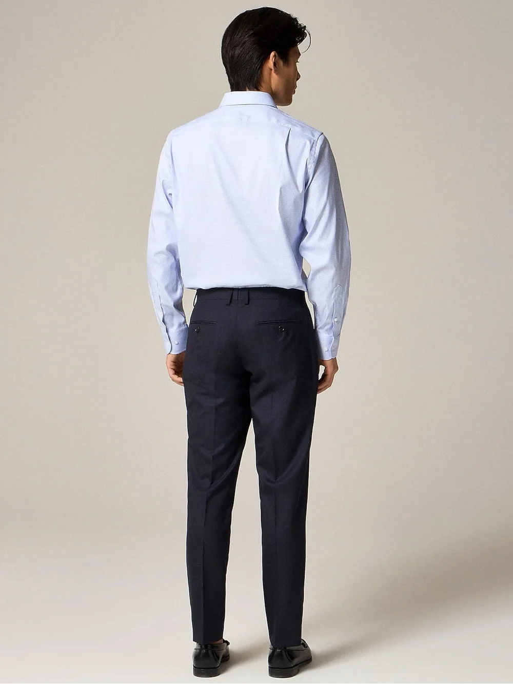 J. CREW Bowery Slim Performance Stretch Dress Shirt in Blue Check Size M CA351